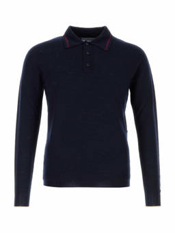 Balenciaga - Navy Blue Solid Polo T-Shirt (L)