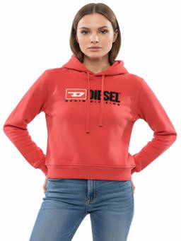 Diesel - Red Logo Hood Sweatshirt