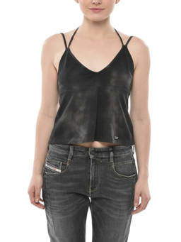 Diesel - Black Ombre V Neck Top (L)