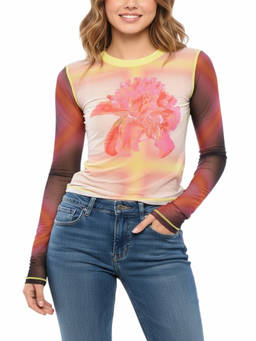 Diesel - Multicolour Floral Crew Neck Top (XXS)