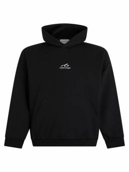 Balenciaga - Black Logo Relaxed Hoodie