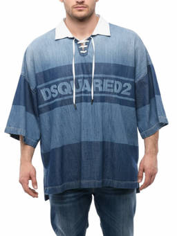 Dsquared2 - Navy Blue Shirt Collar Polo T-Shirt