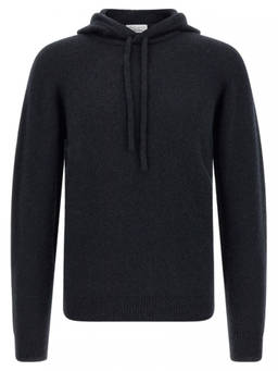 Roberto Collina - Dark Blue Wool Blend Hoodie