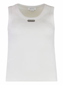 Alexander McQueen - White Textured Round Neck Top (S)
