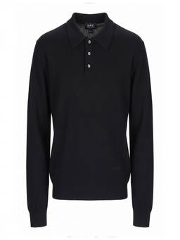A.P.C. - Black Shirt Collar Polo T-Shirt