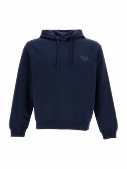 A.P.C. - Navy Blue Logo Hoodie (M)