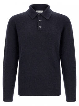Roberto Collina - Navy Blue Shirt Collar Polo T-Shirt