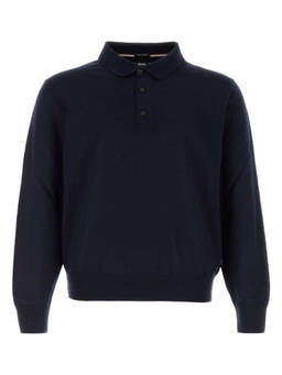 Boss - Navy Blue Full Sleeves Polo T-Shirt