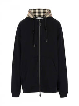 Burberry - Black Check Hood Hoodie