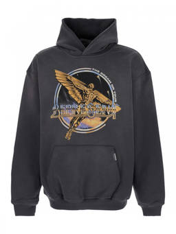 REPRESENT - Grey Graphic Logo Hoodie
