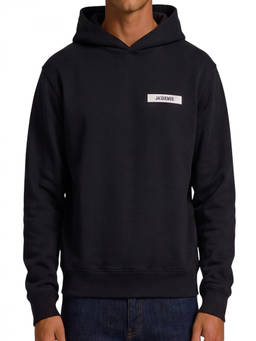 JACQUEMUS - Black Relaxed Logo Hoodie