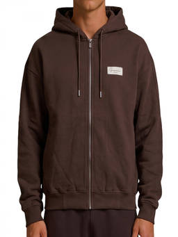JACQUEMUS - Brown Zip Up Logo Hoodie