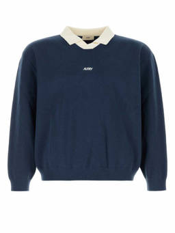 Autry - Blue Shirt Collar Sweatshirt