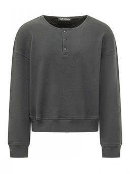 Our Legacy - Black Textured Henley Sweatshirt