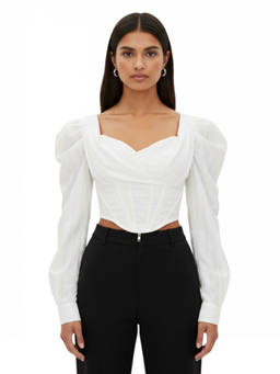 Vivienne Westwood - White Sweet Heart Neck Top (S)