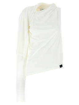 Courreges - White Asymmetries Off The Shoulder T-Shirt (M)