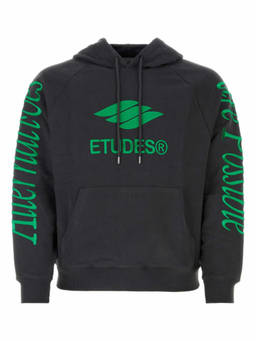 Etudes - Black Embroidered Logo Sweatshirt