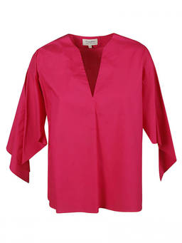 Psophia - Fuchsia V-Neck Top (S)