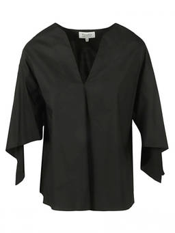 Psophia - Black V-Neck Top