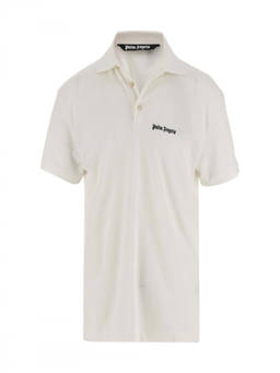 Palm Angels - Orange Cotton Polo T-Shirt With Logo