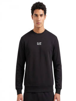 EA7 Emporio Armani - Black Logo Crew Neck Sweatshirt (XL)
