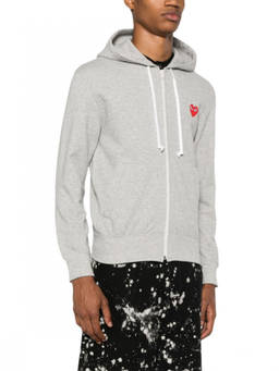 COMME des GARCONS - Grey Logo Hood Sweatshirt (XS)