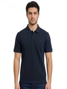 Boss - Navy Blue Logo Polo T-Shirts