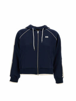 Wales Bonner - Dark Blue Logo Hood Sweatshirt (M)