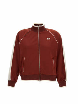 Wales Bonner - Red Logo Mock Collar Sweatshirt