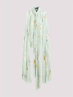 Balenciaga - Green Floral Pattern Blouse