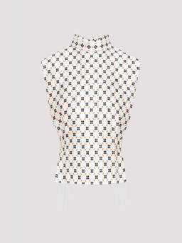 Lanvin - White Floral Cropped Top (M)