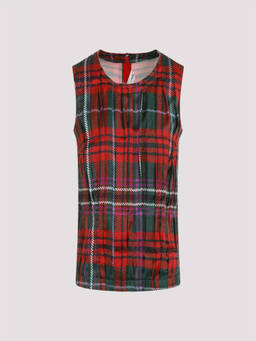 COMME des GARCONS - Multicolour Tartan Pleated Top (S)