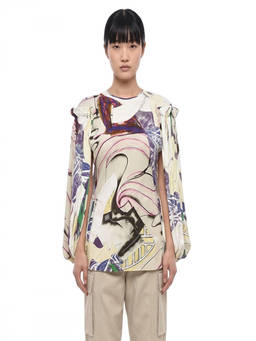 Stella McCartney - Multicolour Printed Crew Neck Top (L)