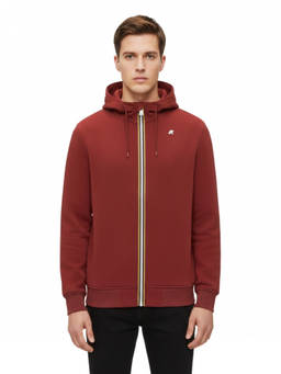 K-Way - Red Zip Up Logo Hoodie