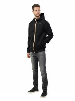 K-Way - Black Zip Up Logo Hoodie