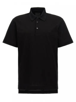 Givenchy - Black Embroidered Logo Polo T-Shirt