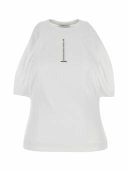 Alexander McQueen - White Cut And Sew Cotton Top