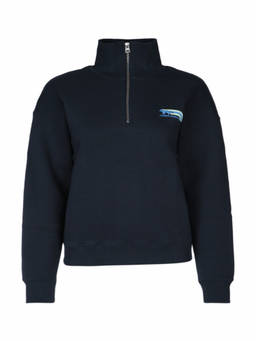 Maison Kitsune - Navy Blue High Neck Sweatshirt