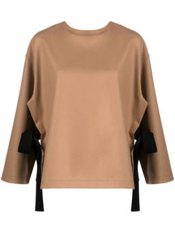 Erika Cavallini Semi-Couture - Brown Nara Wool Blend Blouse (XS)