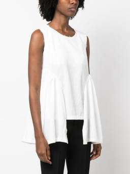 COMME des GARCONS - White Asymmetric Tank Top (S)