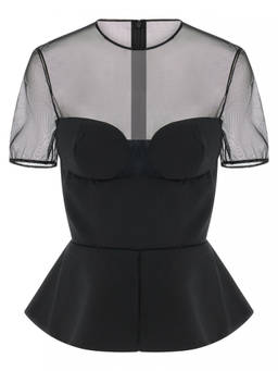 Nensi Dojaka - Black Tailored Bustier Top (XS)