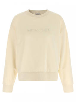 Moncler - Beige Logo Embroidery Sweatshirt