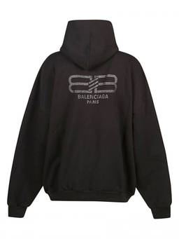 Balenciaga - Black Bb Strass Cotton Hoodie