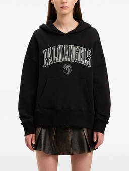 Palm Angels - Black College Palm Hoodie (XXS)