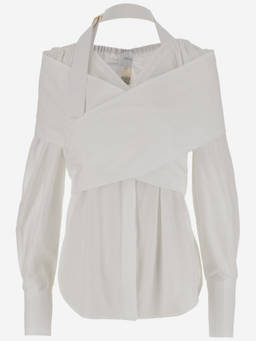 Patou - White Wrap Poplin Blouse (S)