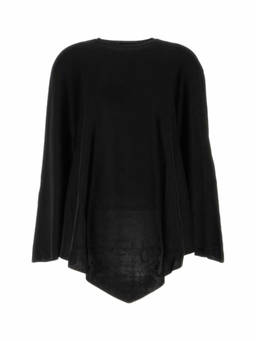 Balenciaga - Black Asymmetric Cape Top