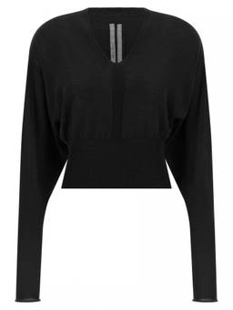 Rick Owens - Black V-Cropped Top