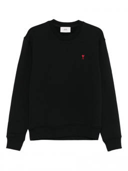 AMI Paris - Black Crewneck Logo Sweatshirt