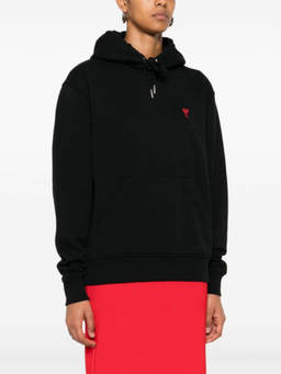 AMI Paris - Black Long Sleeves Logo Hoodie
