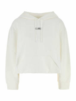 MM6 Maison Margiela - White Long Sleeves Printed Hoodie (S)